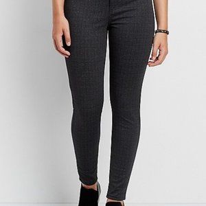 Black and Gray Skinny Patterned Ponte Pant